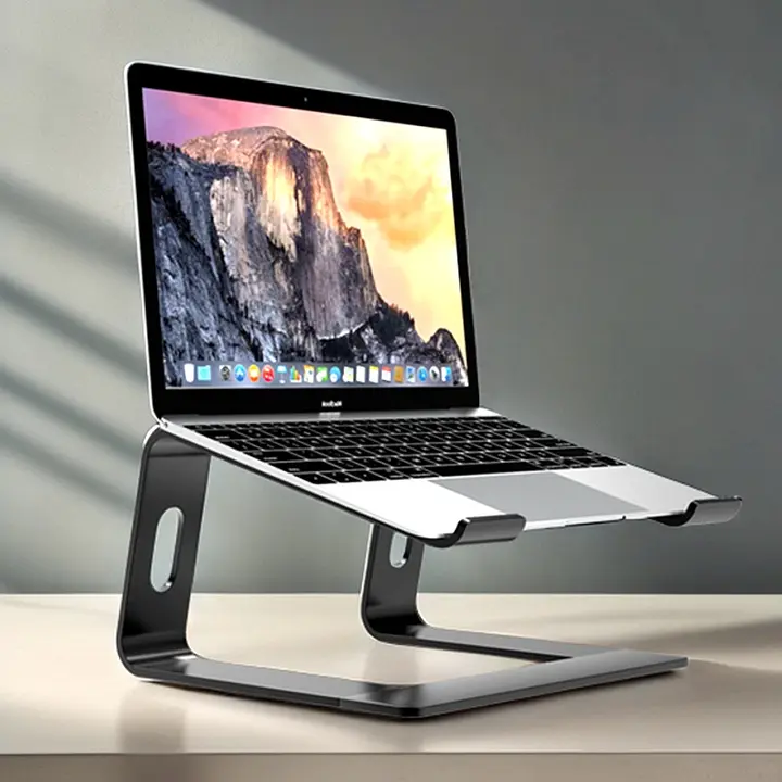 cooldesk ノートパソコンスタンド【アルミ合金製・高さ調整・通気性・エルゴノミックデザイン・13-15.6インチ対応】