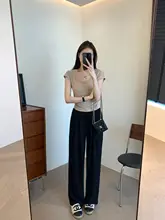 涼しさと快適さを兼ね備えたワイドレッグパンツ【フィット・直筒・夏用】
