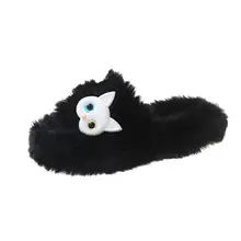 猫デザインのふわふわスリッパ【秋用・かわいい・カジュアル】（セットアップ対応）