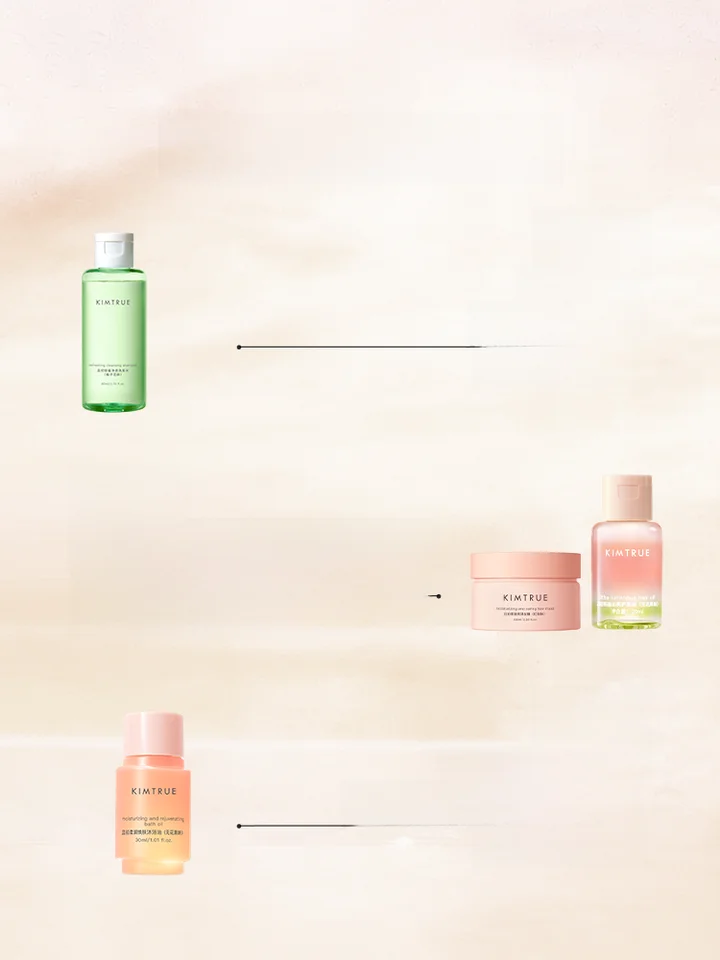 旅行用トライアルサイズ ヘアケアオイルシャンプー＆ボディソープ【サンプルボトル・コンパクトポーチ付き】