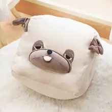 ぬいぐるみ クッション ハンドウォーマー パグ もこもこ ふわふわ ソファー用 癒やし 「LIVHEART」