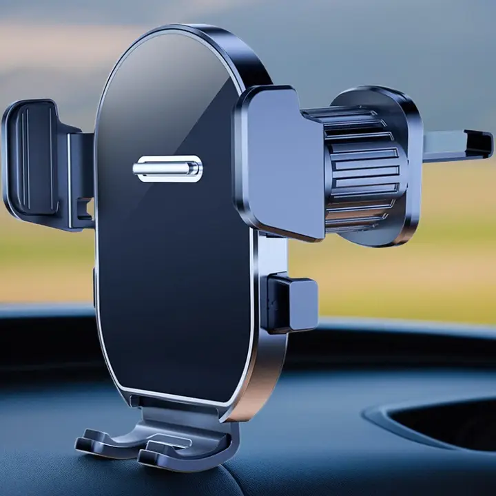 車載用スマホホルダー【エアコン通風口取り付け・汎用タイプ・支えるスタイル】