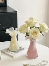 フレンチレース小 スカート ガラス 花瓶