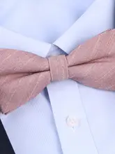 高級 感謝祭 結婚式用 バイカラー ボウタイ【男性用・ワインレッド・二重層タイプ】