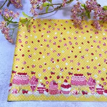 可愛いプリントのBJDドール用布地【手作りDIY・ペット服飾用】