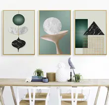 モダンミニマリスト抽象アートリビングルーム装飾画【モランディスタイル・三連壁画】