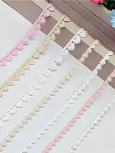 心形ピンクの水溶刺繍レーストリム【幅広・ロリータスタイル】