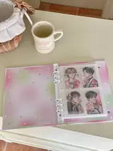 粉緑の蝶のカードアルバム【A5サイズ・スリーブ式 ・四宮格デザイン】