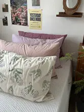 枕カバー 綿100％ 寮用 シングル コットン 花柄 一枚入り