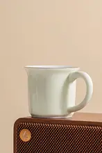 陶器製 ハンドル付き耐熱茶杯【シンプルデザイン・個人用・厚手】