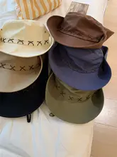 レトロアメリカンスタイルのウエスタンハット【春夏用・アウトドア・日除け・防寒】