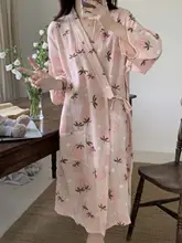 極上の柔らかさのコットンガーゼ寝巻き【日式デザイン・開衿・軽量】