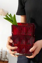 ルソーガラス花瓶【モダンデザイン・水耕植物用・インテリア装飾】