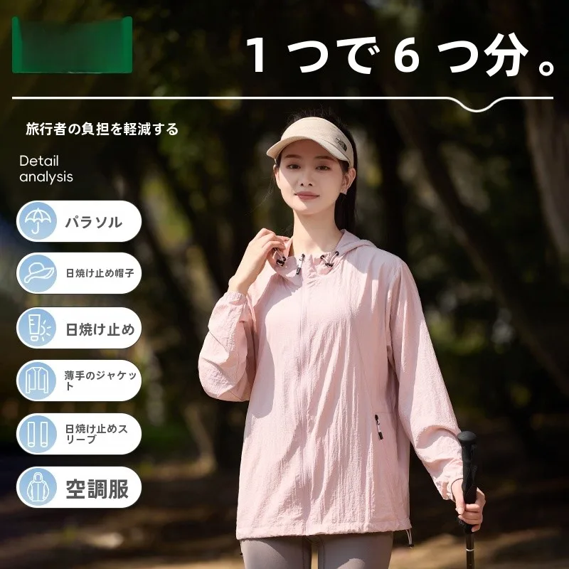 軽量で通気性の良いフード付きUVカットアウター：最高気温15度・最低気温3度に最適な防寒対策