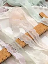 柔らかい波状デザインのストレッチレースリボン【DIY用・服飾・ヘアアクセサリー】
