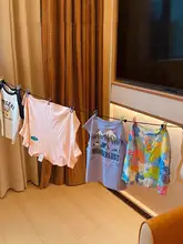 旅行用携帯式洗濯ロープ【クリップ付き・弾力バンド・便利なハンガー】