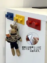 かわいいデザインの粘着フック【穴あけ不要・玄関・キー収納・コート掛け】