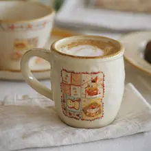 オリジナルデザインの陶器製コーヒーマグカップ【可愛い・新年のギフトに最適】