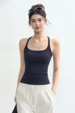 速乾ヨガタンクトップ【女性用・細ストラップ・ランニング・ブラジャー・トレーニングウェア・夏用】