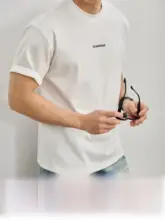シンプルなデザインの半袖Tシャツ【通気性抜群・快適な水洗いコットン】
