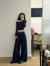 斜めネックの肩出し不規則デザイン長袖Tシャツ【女性用・短丈・極上の柔らかさ】