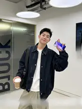 デニムジャケット メンズ ヴィンテージ ブルー 襟付き ショート丈 オーバーサイズ 上質感 カジュアル 春