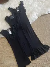 シルク製 キャミソールドレス【レースエッジ・スリムフィット・ノースリーブ】