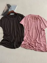 桑蚕丝製 丸首短袖Tシャツ【快適・通気性・ストレッチ】