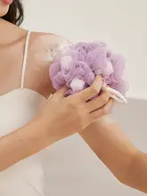 SANLI ボディスポンジ 泡立てネット あかすり レディース キッズ ガールズ ふわふわ 泡立ち抜群 大判 ほつれにくい キュート 上質
