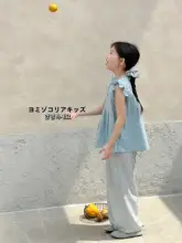 おしゃれな女の子用夏服【ドールシャツ・フリル袖・ストレートパンツ】（セットアップ対応）