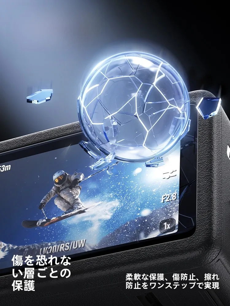 SmartDevil 大疆Action6用 強化ガラスフィルム：AR反射防止と耐衝撃性を備えた全画面保護