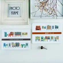 茶猫の広東風アーケードイラストポストカード（セットアップ対応）