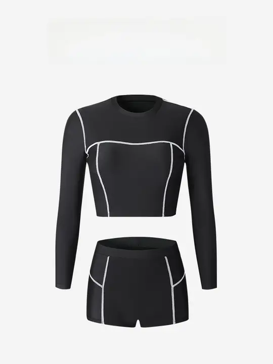 APOTCARE スポーティーな女性用長袖分体水着【快適な着用感・競泳対応】（セットアップ対応）