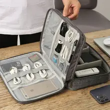多機能デジタル収納ポーチ【化粧品・充電ケーブル・ヘッドフォン・ハードディスク・電子アクセサリー用】