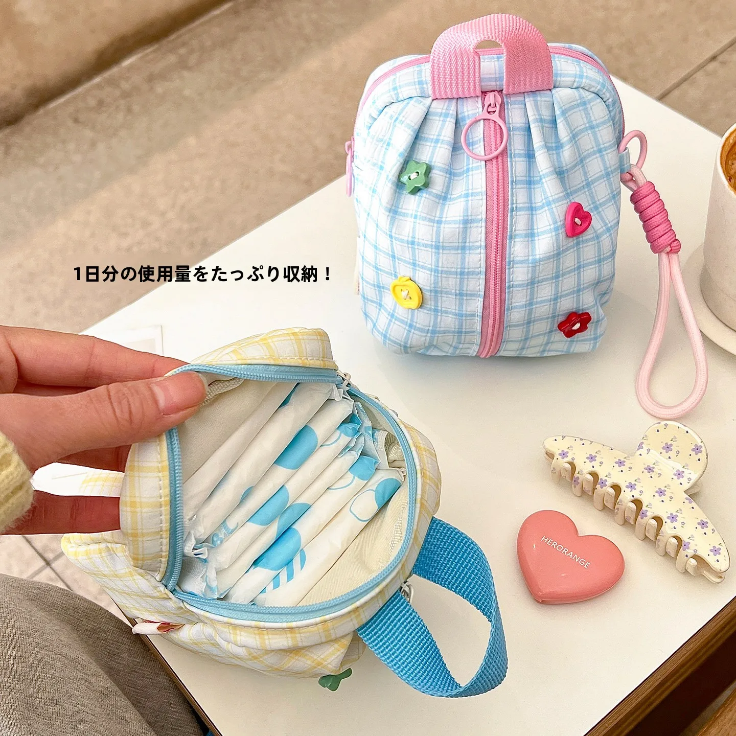 可愛いナプキン収納ポーチ：ポーチ付きティッシュケースの実用性と使い方