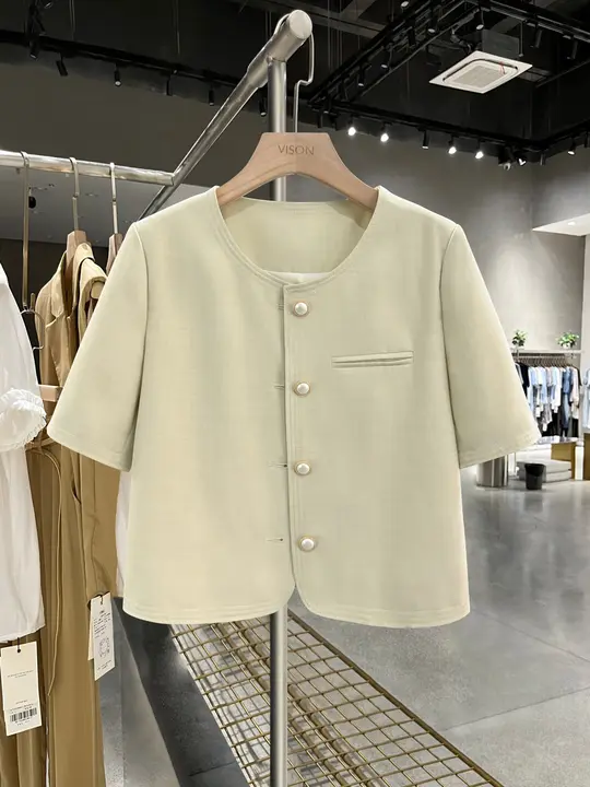 ベージュ フレンチ スタイル ジャケット 女性用 ブレーザー