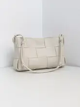 手編みカセット麻雀バッグ【結び紐付き・ショルダー・レザー使用】