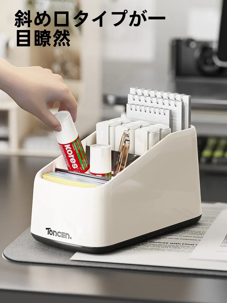 蓋付きプラスチック整理ボックス：デスク周り収納に最適な4格収納ケースの実用性と効率性