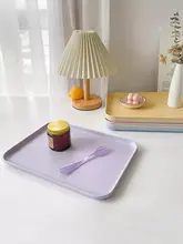 四角のトレー 一人用 単色 小麦ストロー シンプルデザイン