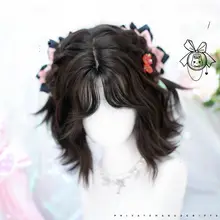 可愛い水波状カールのショートウィッグ【ロリータスタイル・日常用】