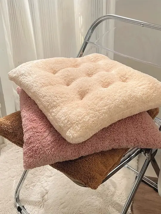 極上の柔らかさの毛布風座布団【オフィス・学生向け・厚みのあるデザイン】