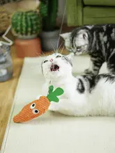FOFOS キャロット ジャンピングフィッシュ 電動ねこじゃらし【ふわふわおもちゃ】