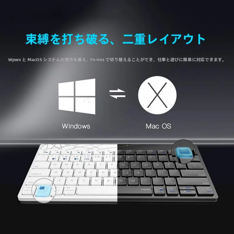 雷柏 8000S ワイヤレスキーボード＆マウスセット：在宅ワーク環境を低コストで整備する最適なデスクセットアップ