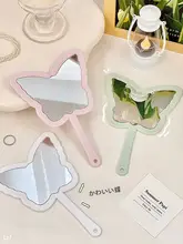 リボンデザインの携帯用化粧鏡【ポケットサイズ・学生向け・かわいい】
