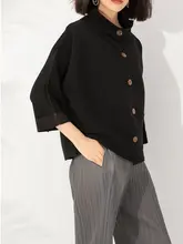 デザイン性のあるバイカラー袖口の厚手プリーツカーディガン【七分袖・女性用】