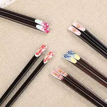 かわいいカップル向け天然木製の箸【斜め頭・家庭用・日用品】