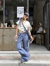 ユニセックス ヴィンテージ風 多ポケット ワイドカーゴパンツ【ウエストコード付き・水洗い加工・フィット】（セットアップ対応）