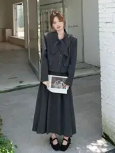 洗練されたデザイン！通勤スタイルの女性用ジャケットとスカート（セットアップ対応）