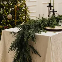 クリスマス用PE素材の松の花輪【密編み・店舗装飾・玄関用】
