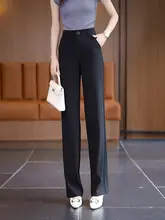 ハイウエストテーパードパンツ【極上の柔らかさ・ストレート・・夏用】（セットアップ対応）